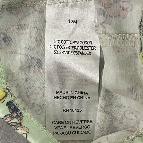 Tahari Girl 12M Floral Leggings + Headband Set Green Cotton Blend NWT - Picture 9 of 12